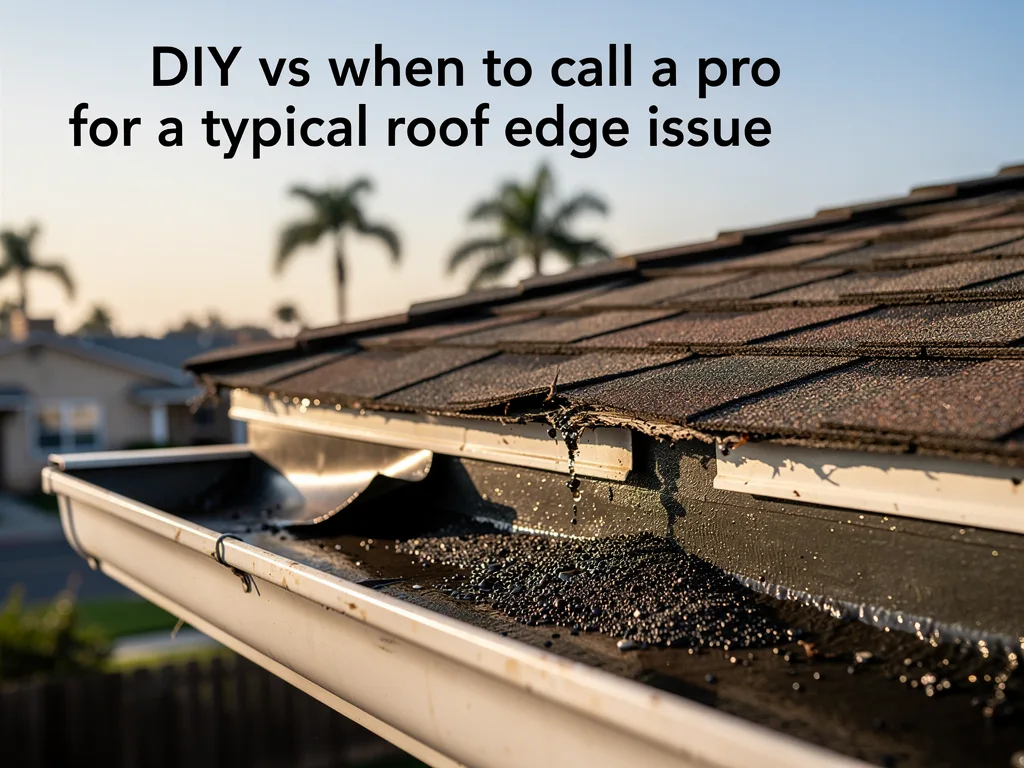 DIY vs when to call a pro for a typical roof edge issue
